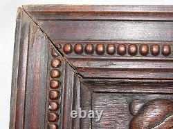 01C31 Panel Wood Carved Sculpture Bas Relief Path Cross Christ Religion