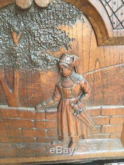 10081 French Antique Carved Wood Architectural Panel Brittany 1880s