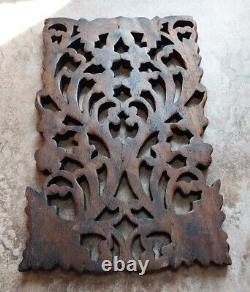 12 Hand Carved Wooden Art Panel Sculpture Floral Design Amazing & Beautiful