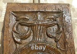 16 th c Angel medieval lady carving panel Antique french architectural salvage
