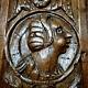 16 Th C Angel Wooman Wood Carving Panel Antique French Architectural Salvage