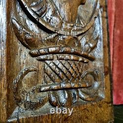 16 th c Angel wooman wood carving panel Antique French architectural salvage