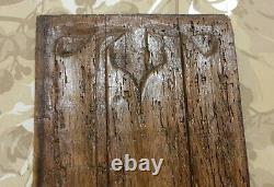 16 th c Napkin folds carved wood panel Antique french architectural salvage 14