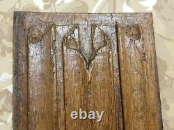 16 th c Napkin folds wood carving panel Antique french architectural salvage 13