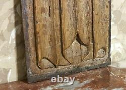 16 th c Napkin folds wood carving panel Antique french architectural salvage 14