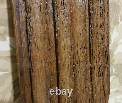 16 th c Napkin folds wood carving panel Antique french architectural salvage 14