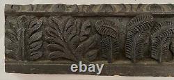 1600s ANTIQUE GOTHIC HAND CARVED FOLIAGE OAK WOOD PANELS, ARCHITECTURAL ACCENT