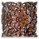 17.70 Lotus Stained Teak Wood Carving Home Wall Panel Mural Art Decor Fs Gtahy