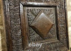 17 th C Acanthus leaf wood carving panel Antique french architectural salvage 17