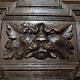 17 Th C Green Man Lion Wood Carving Panel Antique French Architectural Salvage