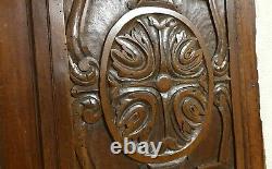 17 th c Rosette flower carving panel Antique french architectural salvage 20