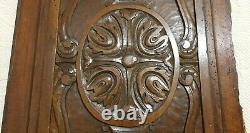17 th century Rosette flower carving panel Antique french architectural salvage