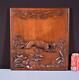 18 Tall Antique French Solid Walnut Wood Panel Highly Carved With Leopard