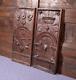 18 Tall Pair Of French Antique Deeply Carved Oak Wood Panels