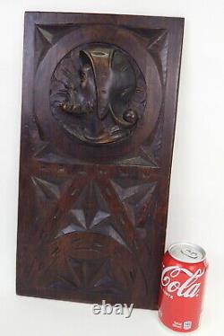 18th C Antique Carved Wood Gothic Revival Door Insert Panel Seville Spain French