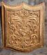 18th Century French Fleur De Lis Carved Wood Architectural Salvage Panel 19.75h