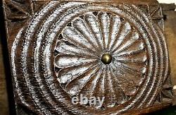 18th Flower rosette rosace carving panel Antique french architectural salvage 7