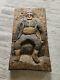 1920 Hand Carved Primitine Folk Art Old Man Wood Panel Serbian Maker Signed