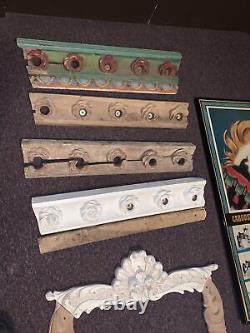 1926 MC Illions Carousel carved mirror panel 10 Pc Lot (Poster Not Included)