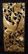 19c Chinese Qing Carved Pierced High Relief Gilt Panel W. Phoenix & Peony (wil)