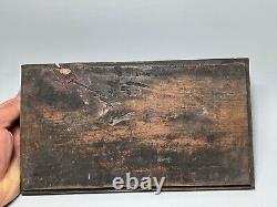 19c. Antique China Qing Wood Carven Panel Wall Hager Two Scenes Red Gild Gold