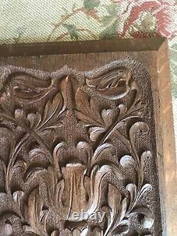 19th Century Carved Oak Foliate Decorative Wood Panel High Quality Carving