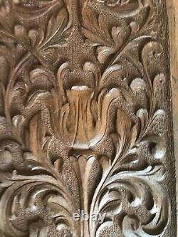 19th Century Carved Oak Foliate Decorative Wood Panel High Quality Carving