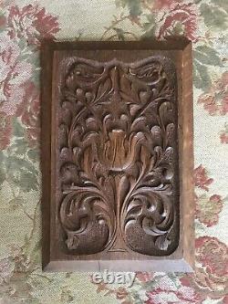 19th Century Carved Oak Foliate Decorative Wood Panel High Quality Carving