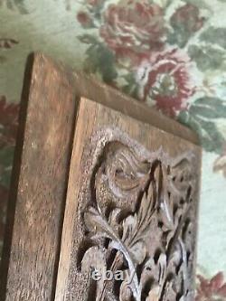 19th Century Carved Oak Foliate Decorative Wood Panel High Quality Carving