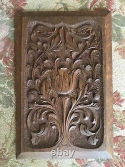 19th Century Carved Oak Foliate Decorative Wood Panel High Quality Carving