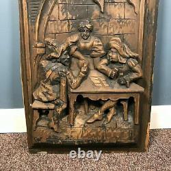 19th Century Carved Wood Dutch Panel