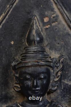 19th Century, Mandalay, A Pair of Antique Burmese Wood Carving Angel Panels