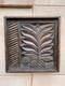 19th C Antique Wood Hand Carved Floral Plant Figure Wall Hanging Panel Decor