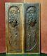 2 Bow Ribbon Flower Wood Carving Panel Antique French Architectural Salvage 20