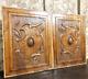 2 Scroll Medieval Blazon Carving Panel Antique French Architectural Salvage 22