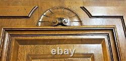 2 Shell scroll diamont carving panel Antique french architectural salvage 30