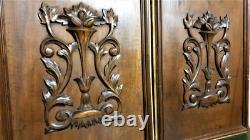 2 Victorian scroll leaf carving panel antique french architectural salvage 25