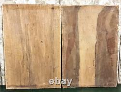 2 Victorian scroll leaf carving panel antique french architectural salvage 25