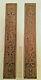 2 Wood Panels 31x5 Carved Reclining Men Drawer Front Architectural Salvage Locks