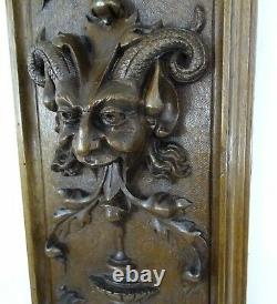 21 Antique French Panel Solid Walnut Wood Hand Carved Green Man -Renaissance2