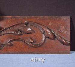 21 French Antique Hand Carved Architectural Panel Solid Oak Wood Trim