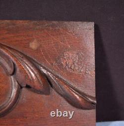 21 French Antique Hand Carved Architectural Panel Solid Oak Wood Trim