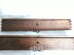 22 Antique Pair of French Carved Wood Pediment Drawer Front Panel Salvage