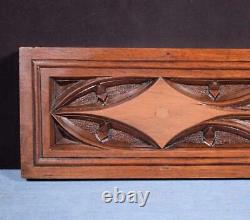 22 French Antique Gothic Panel in Carved Walnut Wood Salvage