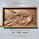 24/60cm Pikewood Carved Picture 3d Art Paiting-panel-icon-orthodox-art-oil