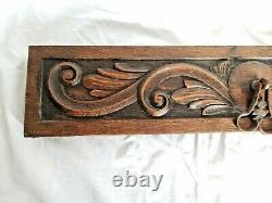 24 Antique French Carved Wood Pediment Drawer Front Panel Salvage