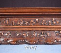 24 French Antique Gothic Pediment/Crest/Panel in Carved Walnut Wood Salvage