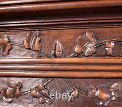 24 French Antique Gothic Pediment/Crest/Panel in Carved Walnut Wood Salvage