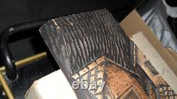 24x9 Brazilian Vile Wooden Hand Carved Wood Art Panel by Eduardo