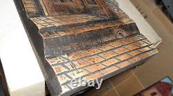 24x9 Brazilian Vile Wooden Hand Carved Wood Art Panel by Eduardo